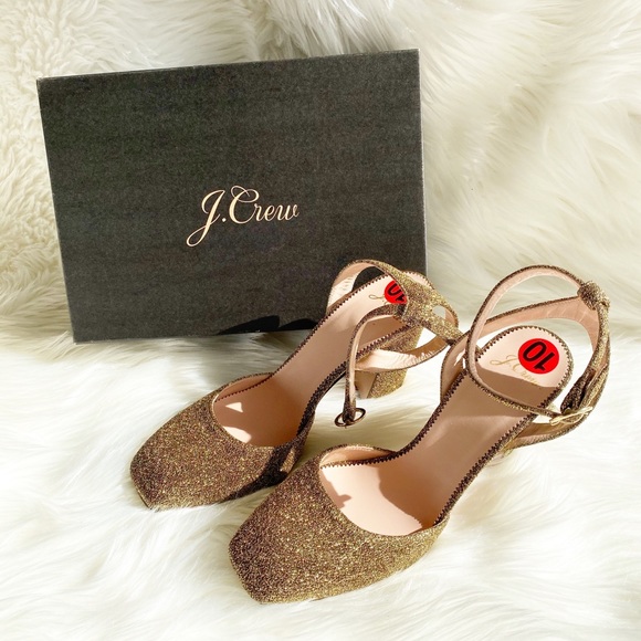 NEW J.CREW Harlow ankle-strap pumps in gold - Picture 6 of 6